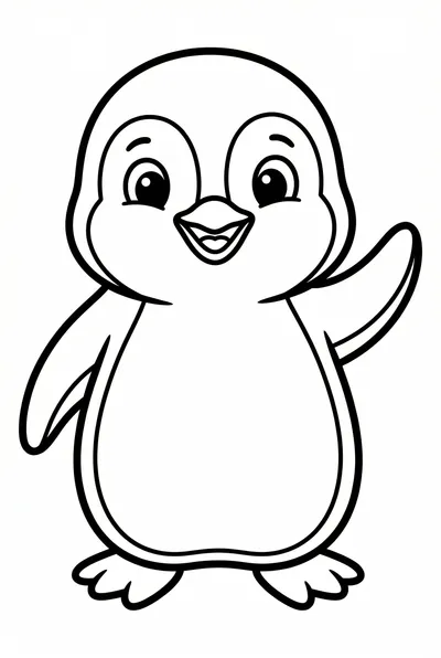 Friendly Cartoon Penguin