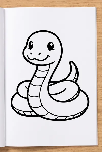 Cute Smiling Coiled Snake