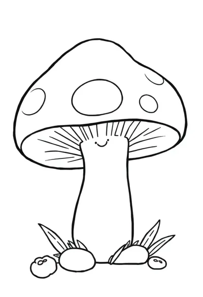 Página para Colorear de Seta de Dibujos Animados Amigable y Encantadora