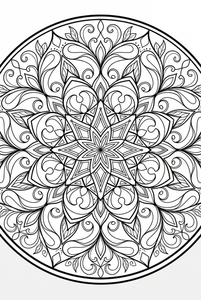 Intrincado Mandala Simétrico con Motivos Orgánicos