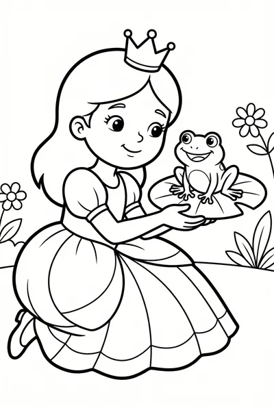 Linda Princesa y Rana Sonriente