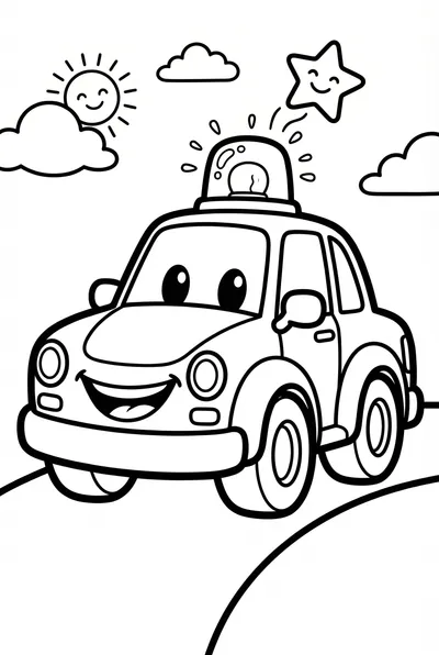 Friendly Police Car Cruising