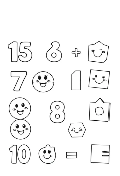 A Charming And Educational Math-themed Coloring Page For Kid Coloring Page