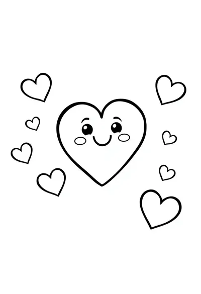 专为幼童设计的可爱简单卡通涂色页