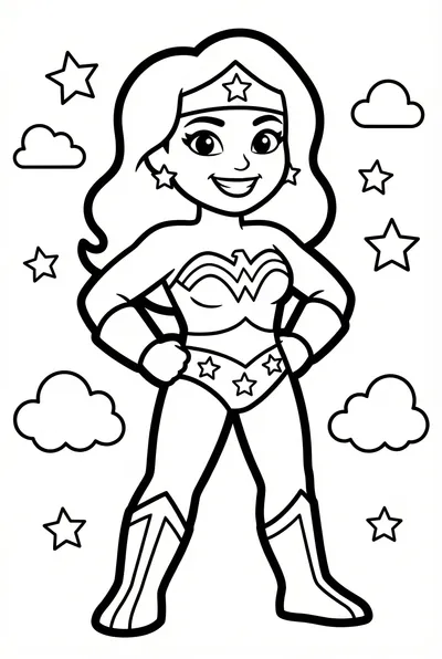 可爱神奇女侠与星星