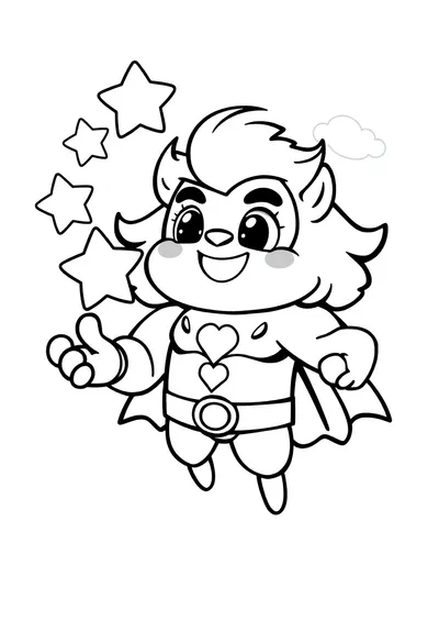 Poderoso superhéroe en acción