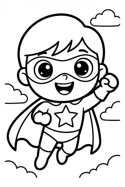 友善卡通超级英雄高飞