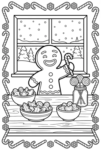 Joyful Gingerbread Man In Holiday Kitchen