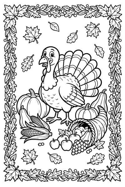 Cheerful Turkey Thanksgiving Harvest