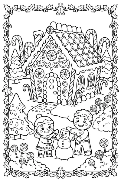 Whimsical Gingerbread House Wonderland