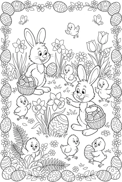 欢乐复活节寻蛋草地