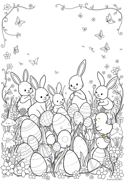 A Joyful, Full-page Coloring Page Featuring A Whimsical Cart Coloring Page